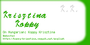 krisztina koppy business card